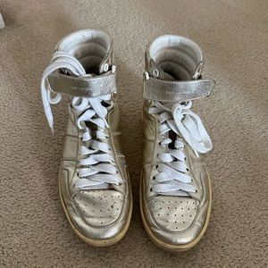 Saint Laurent men’s gold sneakers great condition size 40